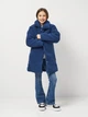 Подростковая демисезонная шуба для девочки Minoti 20coat74 41193TEN 152-158 см Синяя (5063025309201) - изображение 3