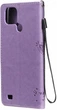 Чохол книжка Pattern для Realme C21Y (кіт та дерево) Lilac (24856-3B) - зображення 2