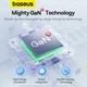 Мережевий зарядний пристрій Baseus GaN6 Pro Fast Charger 2C+2U 65W EU Moon White((With:Mini White Cable Type-C to Type-C 100W(20V/5A) 1m White） (P10162701213-00) - изображение 13
