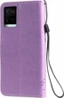 Чохол книжка Vivo Y33s Кіт та Дерево Lilac (30468-3B) - зображення 2