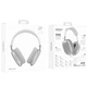 Накладні бездротові навушники BOROFONE BO22 Plus Elegant Silver - зображення 3