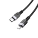 Кабель для зарядки Hoco X109 Type-C to Lightning Energy silicone charging data cable 1м Чорний - зображення 2