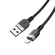 Кабель для зарядки Hoco X109 Lightning Energy silicone charging data cable 3м Чорний - зображення 3