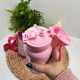Термос детский с ушками в комплекте 2 насадки клапан для питья с чашечкой и трубочка а также сумочка на ремешке зайка розовый - изображение 3