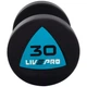 Гантелі цільні професійні з поліуретановим покриттям 2штуки LiveUp LP8002-30 (2х30кг) (поліуретанове покриття, ціна за 2шт) - зображення 3