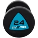 Гантели цельные профессиональные с полиуретановым покрытием 2штуки LiveUp LP8002-24 (2х24кг) (полиуретановое покрытие, цена за 2шт) - изображение 3