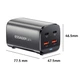 Мережевий зарядний пристрій ESSAGER Jiyue 67W GaN Table Charger 2C2A EU grey (ECT2AC-JYB0G-Z) - зображення 3