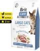 Сухий корм з качкою та куркою Brit Care Large Cats Бріт Каре для великих порід котів 2 кг + наповнювач в подарунок (8595602540914) - изображение 2