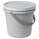 Ведро с крышкой из 3 предметов IKEA PEPPRIG серый, голубой, 505.676.13 - изображение 1