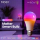 Розумна WiFi лампочка MOES Matter Tuya Smart LED Bulb E27 9W 2700K-6500K Apple Home, Google Home, Alexa - изображение 9