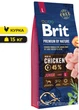 Сухий корм з куркою Brit Premium Junior L Бріт Преміум для цуценят великих порід 15 кг (8595602526437) - изображение 1