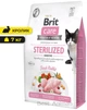 Сухий корм з кроликом Brit Care Sterilized Sensitive Бріт Каре для стерилізованих котів з чутливим травленням 7 кг + наповнювач в подарунок (8595602540754) - изображение 2