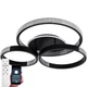Люстра светодиодная потолочная LUMINARIA AKRILIKA ROUND 100W 4R BLACK/CLEAR 220V IP20 с пультом ДУ для кухни, спальни, гостиной - изображение 1