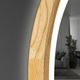 Зеркало круглое деревянное с LED-подсветкой Luxury Wood Perfection Natural Oak Дуб 65 см - изображение 4