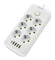 Сетевой фильтр-удлинитель DYXON 6+5 USB-A + USB-C (PD) Power switch 3 Meters White - изображение 1