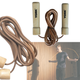 Скакалка York Fitness Leather Skip з дерев'яними ручками - зображення 1