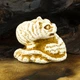 Статуэтка Нэцкэ Тигр Netsuke Гипс 4.1x3.5x3 см Бежевый (00748) - изображение 2