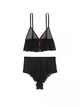 Комплект білизни (топ та шорти) Victoria's Secret Jingle Bells Mesh Cami Set S чорний + Подарунковий пакет 26953880 - изображение 3