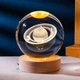 Нічник кришталева куля 3D Планета Сатурн - зображення 1