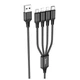 Кабель HOCO X76 Combo 4-in-1 2*Lightning + Type-C + Micro USB Super charging cable - зображення 2