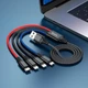 Кабель HOCO X76 Combo 4-in-1 2*Lightning + Type-C + Micro USB Super charging cable - зображення 7