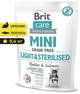 Сухий беззерновий корм з кроликом та лососем Brit Care Mini Light & Sterilised для собак мініатюрних порід з надмірною вагою або стерилізованих 0,4 кг (8595602521074) - зображення 1