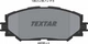 Колодки гальмівні передні Toyota RAV4 III 06-/Auris 07- Akebono - 2433601 TEXTAR - изображение 4