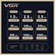 Комплект 3 в 1 VGR V-642 машинка для стрижки, тример и шейвер 800mAh/1600mAh/2600mAh/LED display/IPX6/Gold (00000009034) - зображення 9