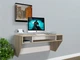 Навесной компьютерный стол AirTable-II Mini Comfy-Home дуб сонома + белый - изображение 3