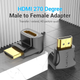 Перехідник Vention HDMI Male to Female Adapter 270° Degree Правий (AINB0) - зображення 4
