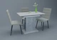 Раскладной обеденный стол, обеденный стол Intarsio Stoun 100-135x60 см Белая Аляска / Индастриал (STOUN_B/I) - изображение 4