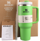 Термос термочашка Stanley Quencher H2.0 Tumbler з нержавіючої сталі 1,18 л Citron KT6007821 - зображення 4