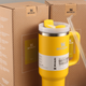 Термос термокружка Stanley Quencher H2.0 Tumbler из нержавеющей стали 1,18 л KT6007817 Yellow - изображение 2