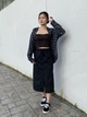 Юбка миди прямая женская Uniqlo 692206008 M Черная (1159821920) - изображение 7