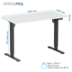 Стіл з електрорегулюванням висоти OfficePro ODE1260WB 1200 х 600 мм White/Black (ODE1260WB) - зображення 8