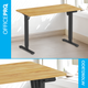 Стол с электрорегулировкой высоты OfficePro ODE1260LW 1200 х 600 мм Light Wood/Black (ODE1260LW) - изображение 4