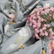 Ткань бязь ранфорс для постельного белья, хлопок, 130 гр/м2, 240 см 12.27287/1 Клематіс сірий м.п. - изображение 3