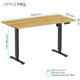 Стол с электрорегулировкой высоты OfficePro ODE1470LW 1400 х 700 мм Light Wood/Black (ODE1470LW) - изображение 8