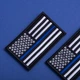 Набор шевронов 2 шт с липучкой Флаг Полиции США, вышитый патч шеврон 5х8 см Полиция - изображение 2