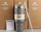 Термос термокружка Stanley Quencher H2.0 Tumbler из нержавеющей стали 1,18 л Gray Monogram KT6007830 - изображение 1