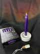 Маленькі свічки Spirit of Equinox без запаху з серії Magic Spell фіолетового кольору Prosperity (Процвітання) Набір 12 шт - зображення 1
