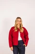 Демісезонна стебана куртка Celena One size вишнева - зображення 1