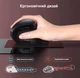 Бездротова вертикальна комп'ютерна миша SEENDA з Bluetooth / 2.4G і перемиканням між 3 пристроями, чорний з червоним (96247538) - зображення 3