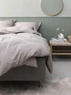 Комплект білизни ELLIE 200x220см + 2х50х70 см світло-сірий з вишивкою - изображение 4