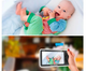 Видеоняня Baby Monitor SM-50 с 5-дюймовым LCD монитором + держатель для камеры, датчиком звука, ночное виденье, беспроводная, поворотная радионяня с портативным дисплеем и измерением температуры - изображение 12