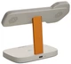 Беспроводное зарядное устройство Canyon Hexagon WCS-310 QI 3 в 1 Light Grey Orange (CNS-WCS310LGOR) - изображение 3