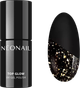 Top do paznokci NeoNail Glow Top hybrydowy Gold Flakes 7.2 ml (5903657884656) - obraz 1