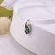 Серебряный Кулон Листочек Вербочки Emerald - изображение 3