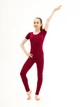 Детский комбинезон тренировочный с коротким рукавом Dance & Sport N 021-8 BF к/р бифлекс Бордо S/110-116 - изображение 4