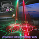 Energolux QR-406 LED+Laser, зіркове світло, cвітломузика з пультом, лазерний диско проектор 360° з рухливим ефектом, активація під ритм музики - зображення 4